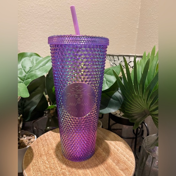 Starbucks 2022 Target Purple Rainbow Oil Slick Studded Venti Tumbler Cold Cup - Picture 10 of 11